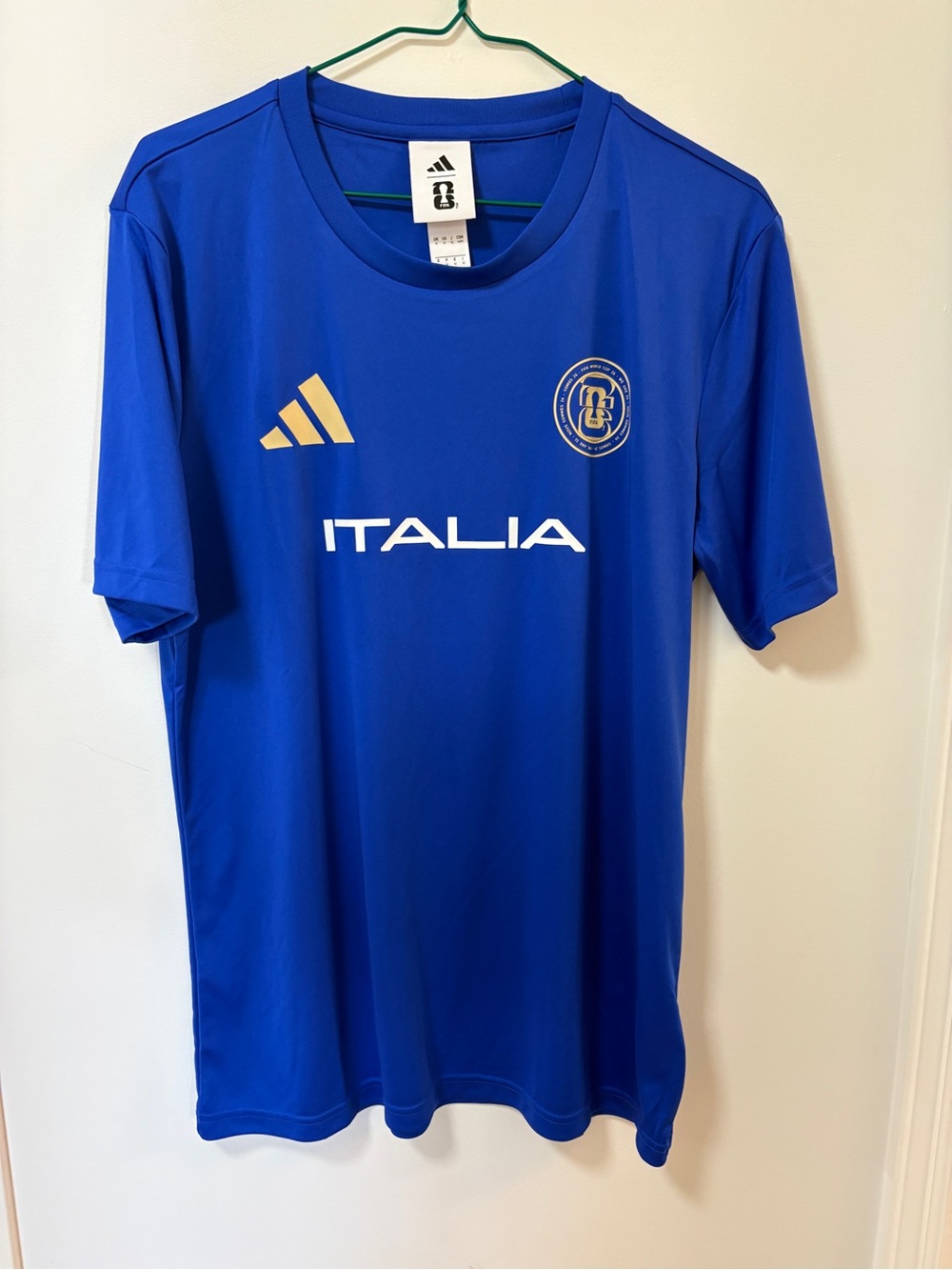 Adidas Men’s Soccer Italy Italia 2026 T-Shirt Blue FIFA World Cup Size Medium